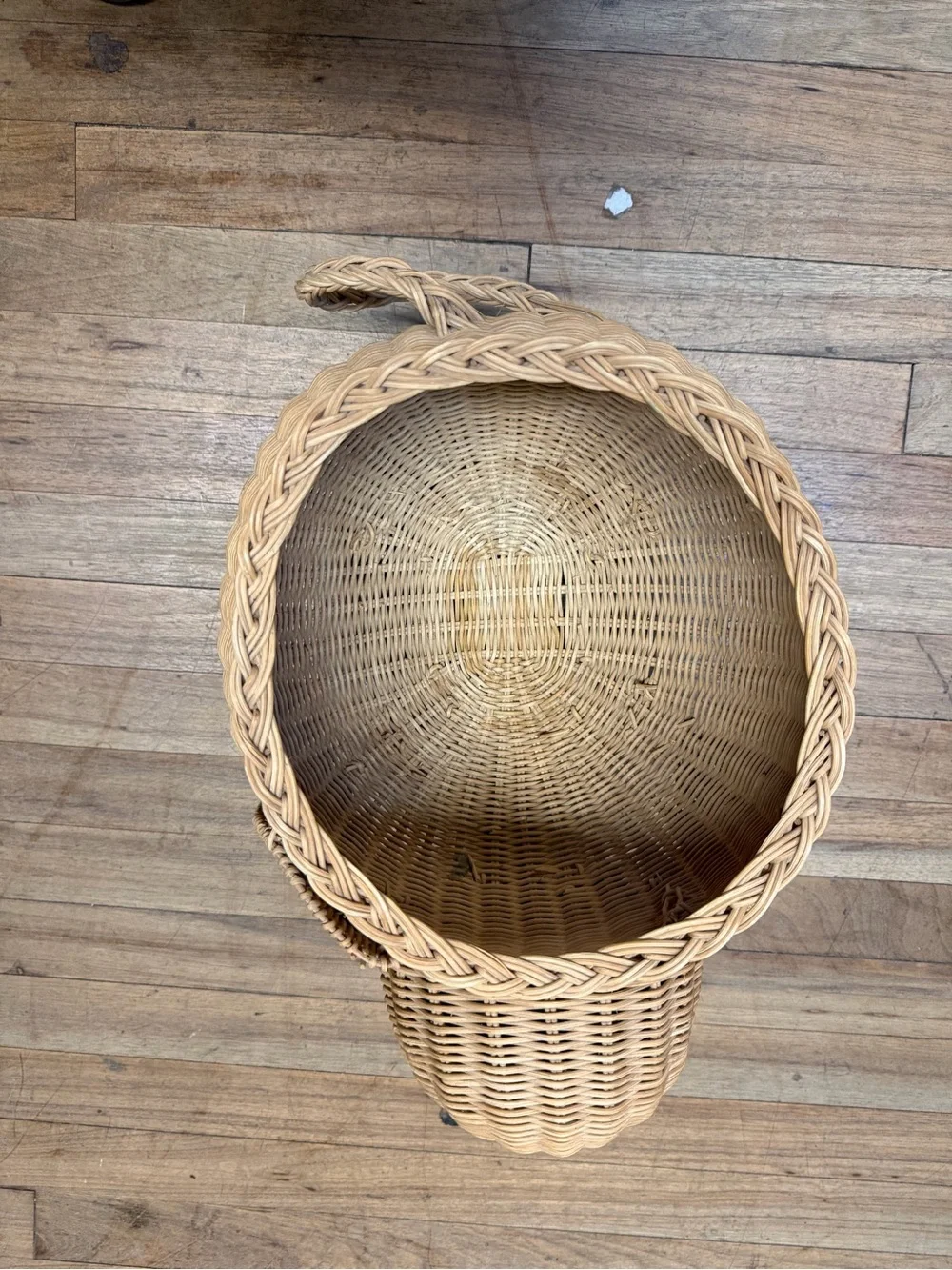 Woven Wicker Elephant Rattan Basket - Natural Home Accent